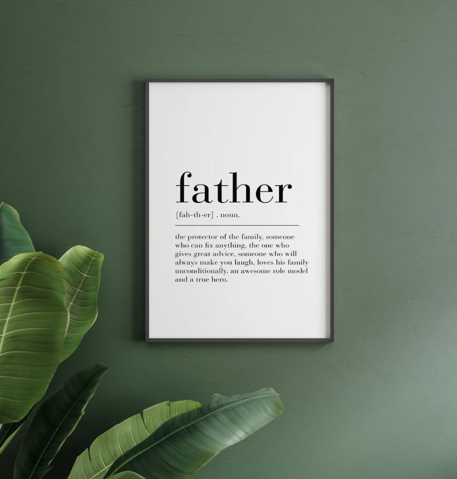Father Definition Print Fathers Day Gift For Dad Gift For Father Family Print Fathers Day Poster Family Gifts